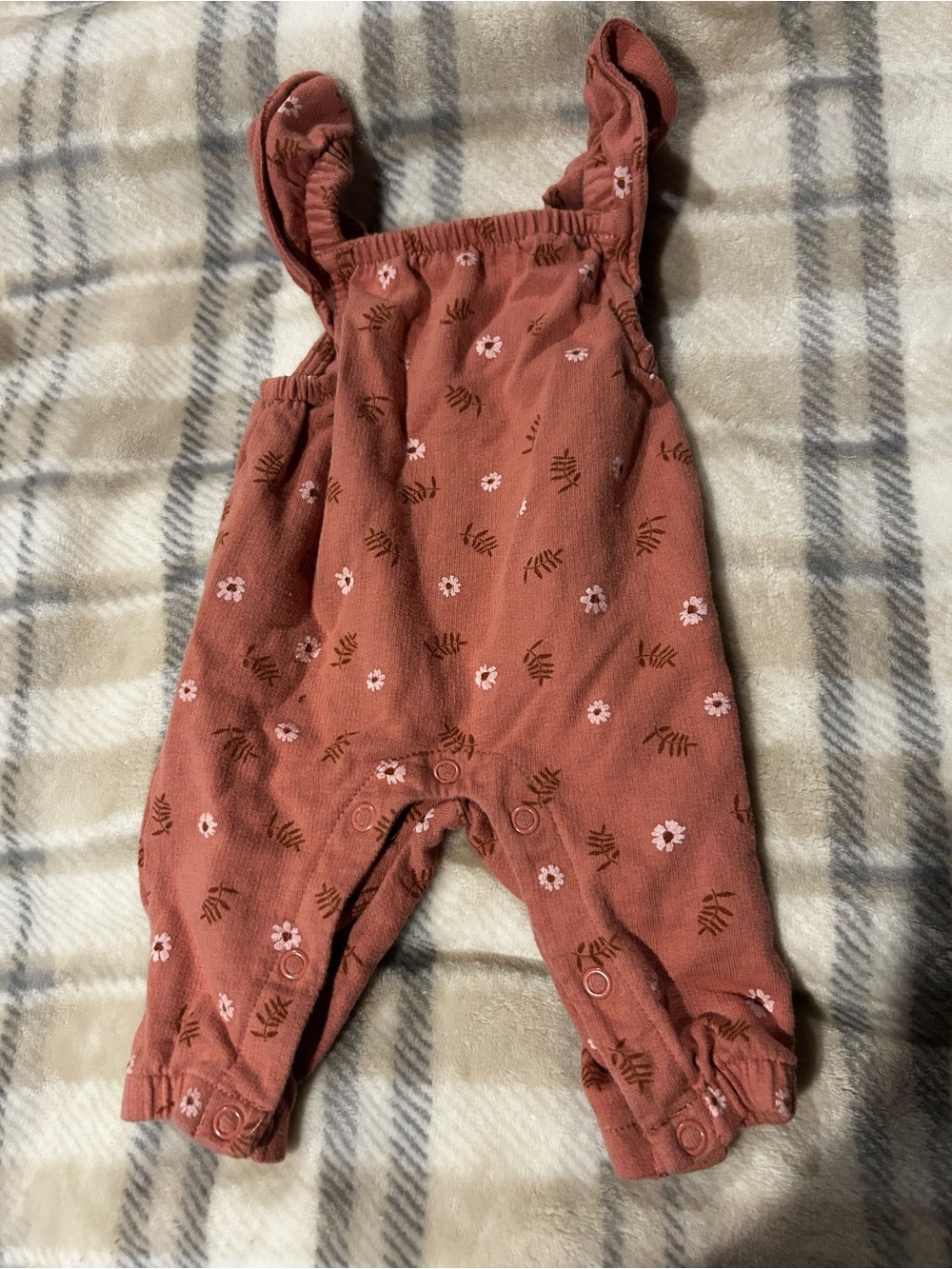Carter's Rust Floral One-Piece Bodysuit
